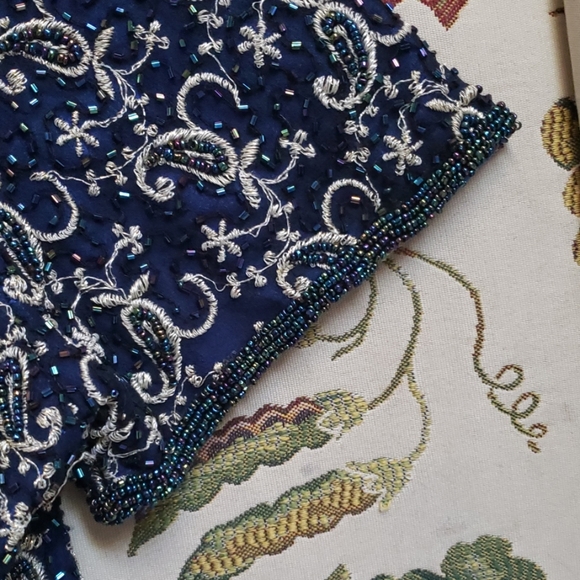 Beautiful Sequins  blue top - Picture 6 of 6